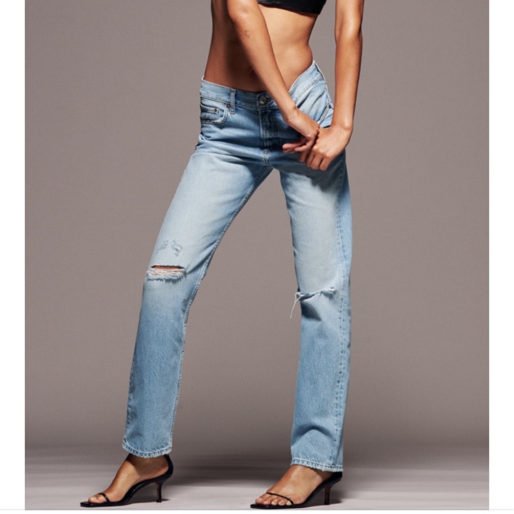 Zara premium straight full length jeans